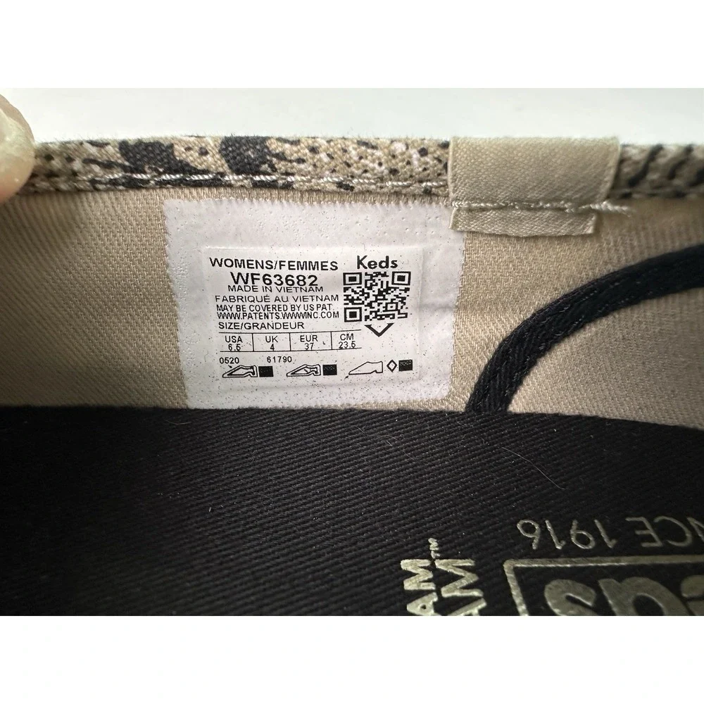 Keds Double Decker Slip-On‎ Women's Sneakers Snake Print WF63682 Size 6.5 EUC